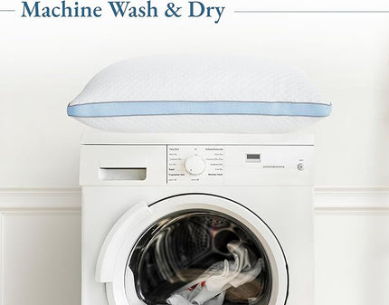 California Design Den Luxury Queen Size Pillow - Adjustable Loft Memory Foam - Soft Down Alternative - Cooling Luxury Hotel Pillows for Back, Stomach or Side Sleepers - Medium Soft, CertiPUR-US - LeafyLoom