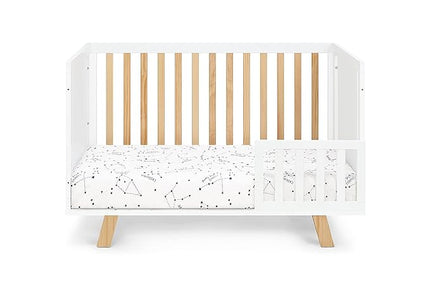 Suite Bebe Livia Convertible Crib in White & Natural - LeafyLoom