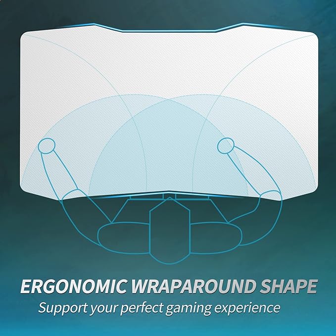 CubiCubi Simple Gaming Desk Z Shaped 40 inch Gamer Workstation, Home Computer Carbon Fiber Surface Gaming Desk PC Table with Headphone Hook, White - LeafyLoom