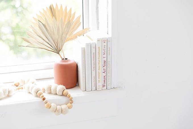 Colored Real Decorative Book Set - Decor Books for Book Shelf Decor, Home Decor for Shelves, Bookcase Decor - Great Book Decor, Decorative Books for Home Decor, Books for Decor (Maroon) - LeafyLoom