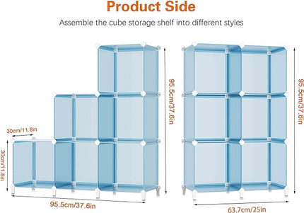 Portable Closet 6 cube closet organizers and storage Cube Storage Organizer Storage Shelf Bookcase Bookshelf with Metal Hammer, Storage Cubes Organizer Cabinet for Kids, Closet, Bedroom, Bathroom - LeafyLoom