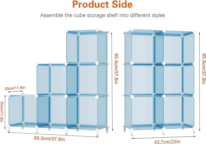 Portable Closet 6 cube closet organizers and storage Cube Storage Organizer Storage Shelf Bookcase Bookshelf with Metal Hammer, Storage Cubes Organizer Cabinet for Kids, Closet, Bedroom, Bathroom - LeafyLoom