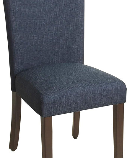 HomePop Parsons Classic Upholstered Accent Dining Chair, Single Pack, Dark Blue - LeafyLoom