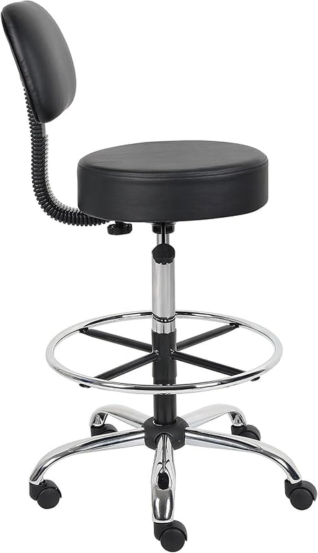 Boss Office Products Be Well Medical Spa Drafting Sool with Back in Black - LeafyLoom
