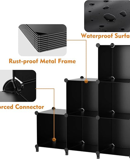 HOMIDEC Cube Storage Organizer 16-Cube Storage Shelf, Closet Organizer for Clothes, Closet Organizers and Storage,DIY Modular Bookshelf Storage Cubes for Bedroom, Living Room,Office - LeafyLoom