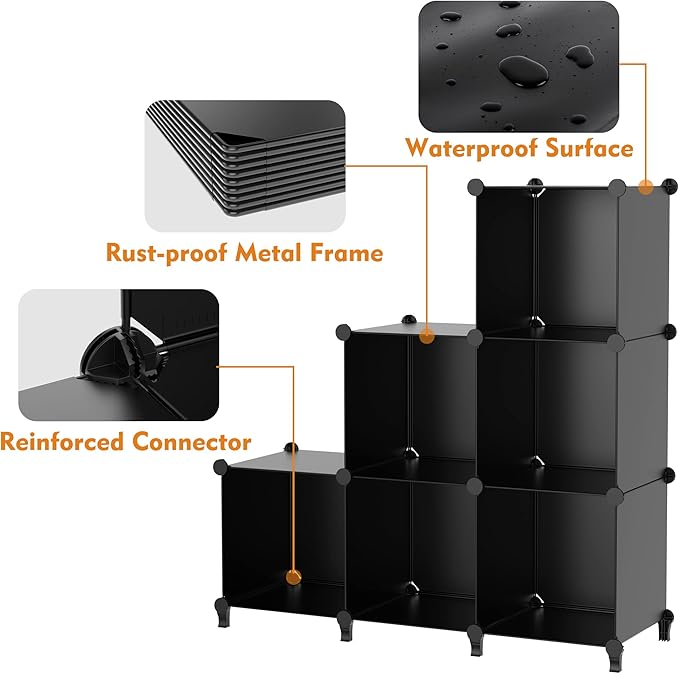 HOMIDEC Cube Storage Organizer 16-Cube Storage Shelf, Closet Organizer for Clothes, Closet Organizers and Storage,DIY Modular Bookshelf Storage Cubes for Bedroom, Living Room,Office - LeafyLoom