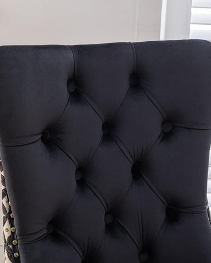 NicBex Haerin-SD-00089-LWJ Dining Chairs, 25.5"x19.7"x37.4", Black - LeafyLoom