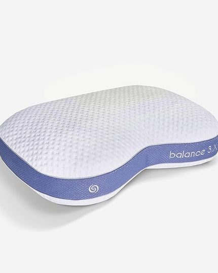 Bedgear Balance 3.X Cuddle Curve Performance Pillow – Firm Pillow – Neutral/Warm Sleepers – Moisture Wicking Pillow with Hypoallergenic, Washable, Removable Cover - LeafyLoom