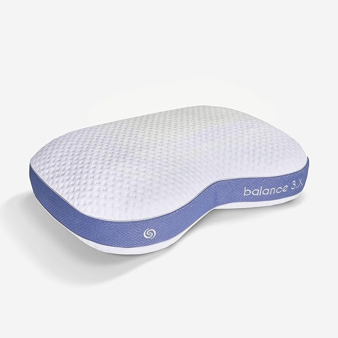 Bedgear Balance 3.X Cuddle Curve Performance Pillow – Firm Pillow – Neutral/Warm Sleepers – Moisture Wicking Pillow with Hypoallergenic, Washable, Removable Cover - LeafyLoom