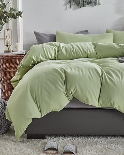 Light Green Comforter Set King Solid Sage Green Bedding Set Lightweight Women Soft Light Mint Green Blanket 3 PCs Durable Comforter Set King Men Breathable Sage Green Bed Comforter Set - LeafyLoom