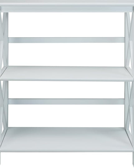 Casual Home 3-Shelf Montego Bookcase, White - LeafyLoom