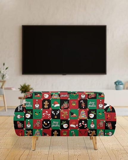 FKELYI Cute Christmas Furniture Protector Easy Going Stretch Sofa Slipcover Non-Slip Sofa Couch Cover Washable Sofa Slipcovers L FKELYI