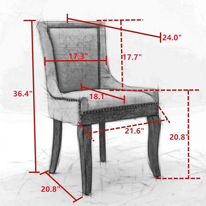 NicBex Haerin-SD-00088-LWJ Dining Chairs, 22.8"x20.8"x35.4", Golden - LeafyLoom