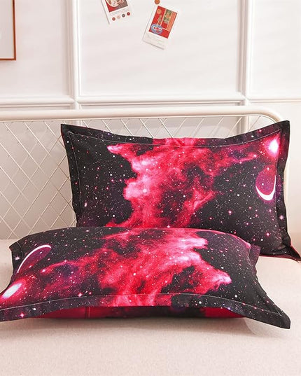 A Nice Night 3D Galaxy Blanket Comforter Bedding Sets Home Textile with Comforter Pillowcase, Queen Size - LeafyLoom