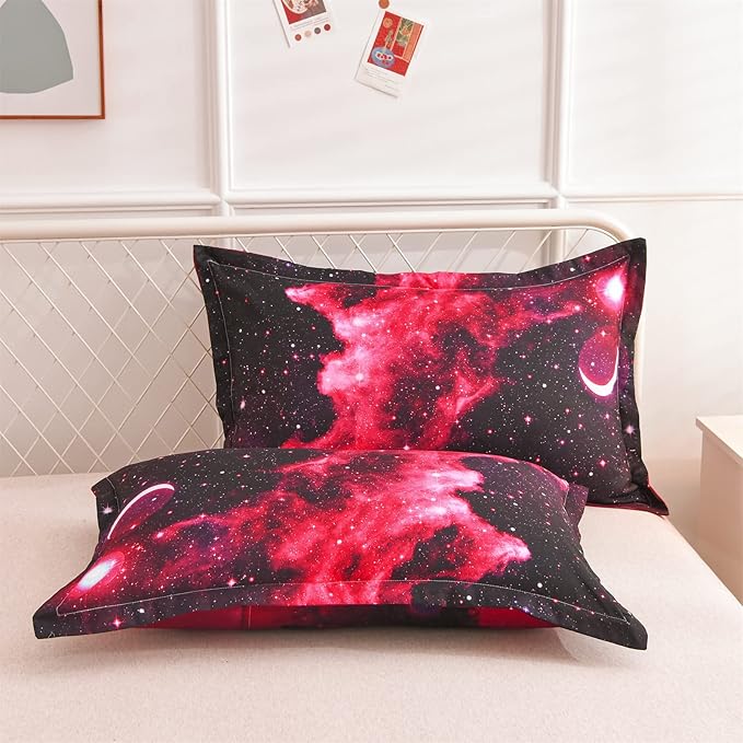 A Nice Night 3D Galaxy Blanket Comforter Bedding Sets Home Textile with Comforter Pillowcase, Queen Size - LeafyLoom