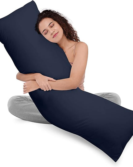 Utopia Bedding Full Body Pillow for Adults (Navy, 20 x 54 Inch), Long Pillow for Sleeping, Large Pillow Insert for Side Sleepers - LeafyLoom