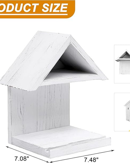 Wooden Floating Bedside Bookshel,Desktop Wooden Book Stand, Mini Library Shelf for glasses, Side Table Book Lover Organization Book for Book Lover (White) - LeafyLoom
