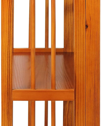 Casual Home 3-Shelf Folding Stackable Bookcase and Casual Home 4-Shelf Corner Folding Bookcase Bundle - LeafyLoom
