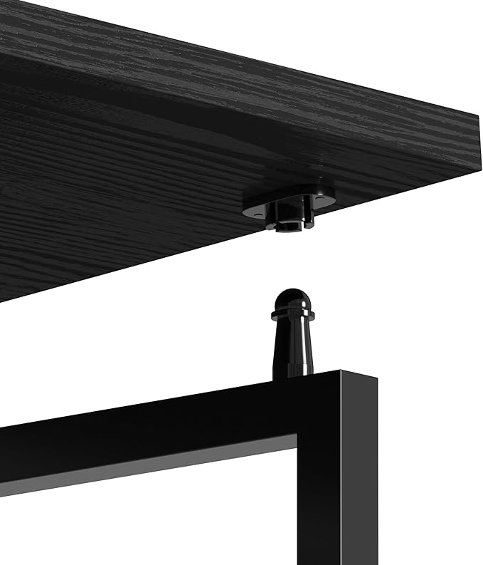 Techni Mobili Space Saving Folding Desk, Black - LeafyLoom