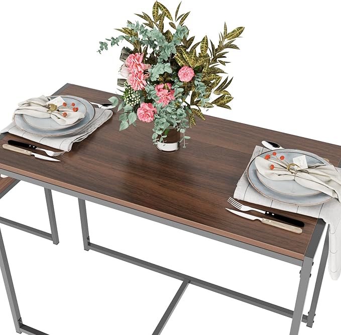 sogesfurniture 3-Piece Dining Table Set, Modern Kitchen Table and Chairs for 2, Wood Square Pub Bar Table Set Perfect for Breakfast Nook, Small Space Living Room, Kitchen, Dining Room, Outdoor bar - LeafyLoom
