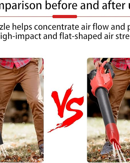 Flat Nozzle for Milwaukee M18 2724-20 & 2724-21 Fuel Leaf Blower, Work for Drying, Blow-Drying - Leaf Blower Flat Nozzle Tip (Red) - LeafyLoom