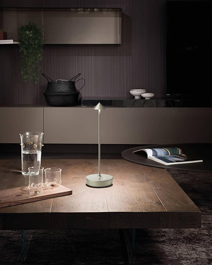 Cordless Table Lamps Rechargeable, 6000mAh Battery Operated LED Desk Lamp Outdoor Waterproof Portable Touch Dimmable Table Night Light for Patio Restaurant Dining Home Set of 2 Silver - LeafyLoom