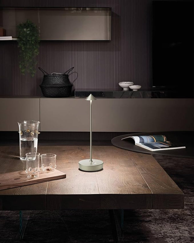 Cordless Table Lamps Rechargeable, 6000mAh Battery Operated LED Desk Lamp Outdoor Waterproof Portable Touch Dimmable Table Night Light for Patio Restaurant Dining Home Set of 2 Silver - LeafyLoom