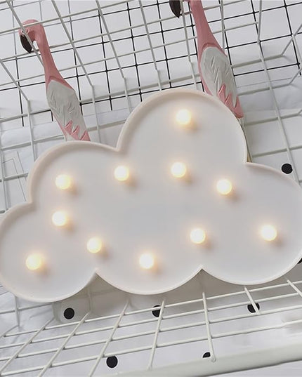 Cloud LED Night Light Table Lamp for Party Birthday Wedding Atmosphere,Battery Operated Decorative Marquee Signs Light Nursery Lamp for Bedroom and Wall Decoration(Cloud) - LeafyLoom