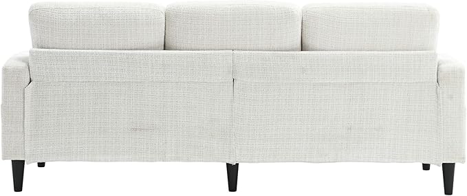 Convertible Sectional Sofa with Movable Storage Ottoman and Cupholders, 3 Seater L-Shaped Corner Couch,Chenille Upholstered Furniture w/Detachable Thicked Cushions for Living Room, Small Space - LeafyLoom