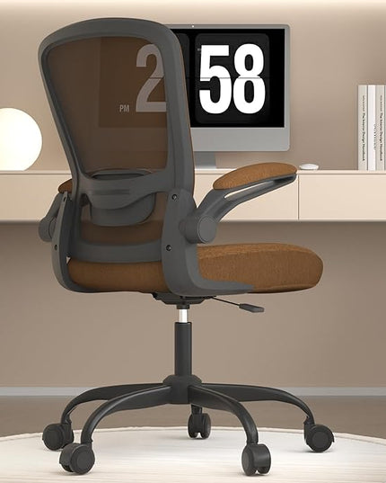 Office Chair, Ergonomic Desk Chair with Adjustable Lumbar Support, High Back Mesh Computer Chair with Flip-up Armrests-BIFMA Passed Task Chairs, Executive Chair for Home Office - LeafyLoom