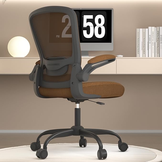 Office Chair, Ergonomic Desk Chair with Adjustable Lumbar Support, High Back Mesh Computer Chair with Flip-up Armrests-BIFMA Passed Task Chairs, Executive Chair for Home Office - LeafyLoom