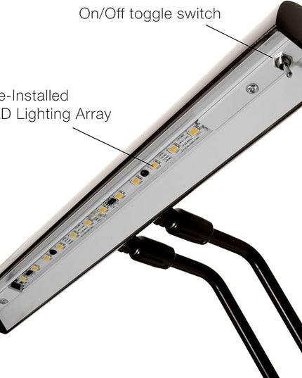 Cocoweb 12 inch Dimmable Multi-Functional Adjustable Toggle Switch LED Piano Desk Lamp - Mahogany Bronze DLED12MBD - LeafyLoom