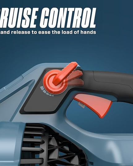 SENIX X6 60 Volt Max* Handheld Cordless Leaf Blower, Up to 810 CFM and 170 MPH, Variable Speed, Cruise Control, Lightweight, includes 4.0 Ah Battery and 3 Amp Charger (BLAX6-M1) - LeafyLoom