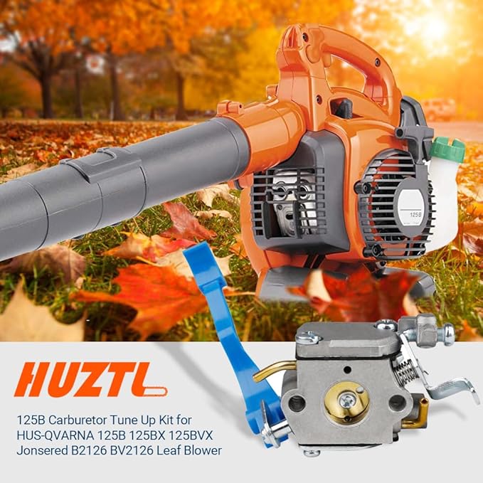 Huztl 125BV Carburetor Kit for Husqvarna 125B Handheld Leaf Blower 590460102 - LeafyLoom