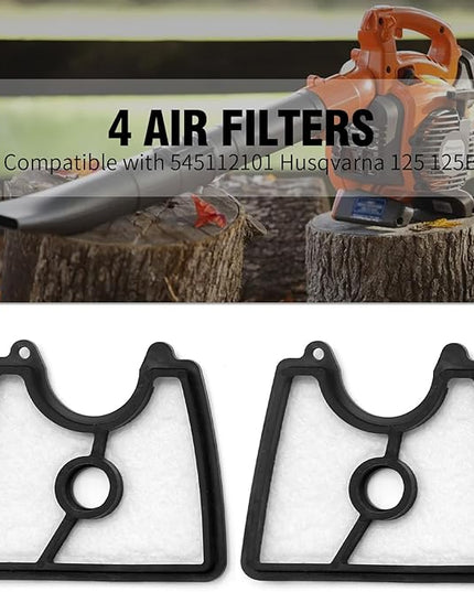 4pcs 545112101 Air Filter Replacement for Husqvarna 125B 125BX 125BVX Blower Replacement for RED MAX HB280 HB281 358794810 358794811 for Leaf Blower - LeafyLoom