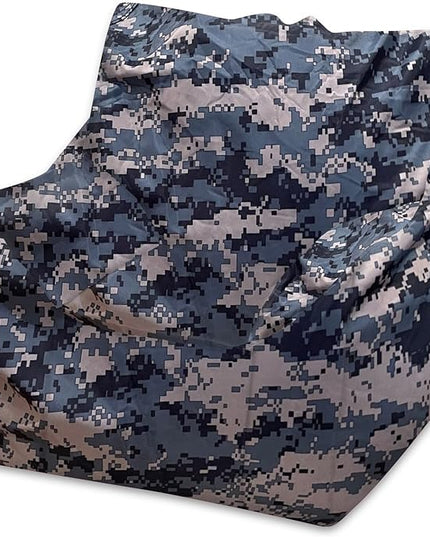 Posh Creations Structured Comfy Bean Bag Chair for Gaming, Reading and Watching TV, Newport Chair, Nylon - Camo Digital - LeafyLoom