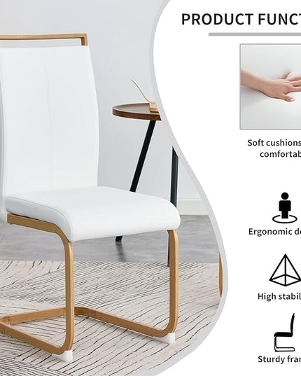 NicBex Haerin-SD-00304-LWJ Dining Chairs, 16.5"x21.2"x39.3", White - LeafyLoom