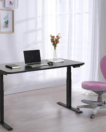 55“*27.5”Height Adjustable Electric Standing Desk with Storage Sit Stand Desk Computer Desk Home Office Desk Memory Controller by BOSCH Motor by BOSCH (Wood/Black Frame 55 * 27.5) - LeafyLoom