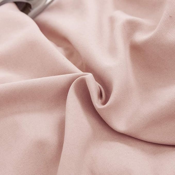 Pink Color Comforter Sets Pure Blush Color Bedding Set Women Rose Pink Comforter Set Lightweight 3 Pieces Solid Pink Blanket Girls Pink Breathable Bed Comforter Set Durable Bedding Set - LeafyLoom