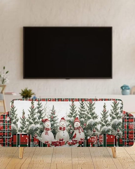 FKELYI Christmas Decorations Sofa Couch Cover Comfortable Furniture Protector Easy Going Stretch Sofa Slipcover with Elastic Bottom XL FKELYI