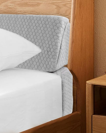 4 Modes Queen Size Wedge Pillow Headboard for Bed Gap, Foldable Bed Wedge Pillow Gap Filler, Mattress Gap Filler, Long Pillow for Bed Triangle Pillow, Fill The Gap (0-7) Between Headboard and Mattress - LeafyLoom