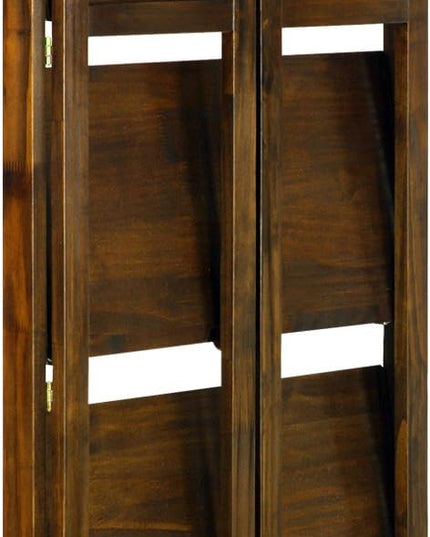 Casual Home Stratford 5-Shelf Folding Bookcase-Warm Brown - LeafyLoom