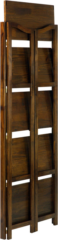Casual Home Stratford 5-Shelf Folding Bookcase-Warm Brown - LeafyLoom