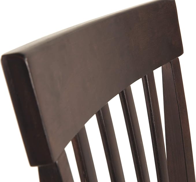 Signature Design by Ashley Hammis Rake Back Dining Room Chair, Set of 2, Dark Brown - LeafyLoom