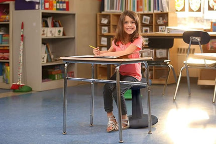 Kore Kids Wobble Chair - Flexible Seating Stool for Classroom & Elementary School, ADD/ADHD - Made in The USA - Age 6-7, Grade 1-2, Black (14in) - LeafyLoom