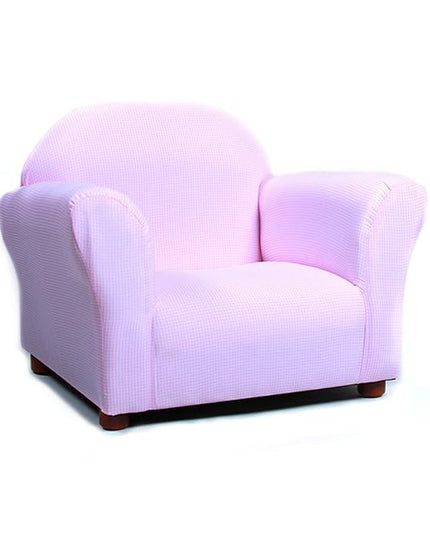 KEET Roundy Kid's Chair, Gingham Chair Only, Brown - LeafyLoom