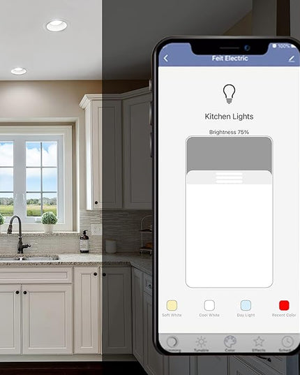 Feit Electric Smart BR30 Wifi Bulb, 5000K Daylight, 2.4GHz WIFI, No Hub Needed, Works with Alexa and Google Home Assistant, App Control, Dimmable, 65W Equivalent, Flood Light Smart Bulb, BR30/950CA/AG FeitElectricCompany