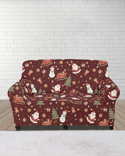 FKELYI Red Christmas Sofa Couch Cover for Indoor Non-Slip Furniture Protector Easy Going Stretch Sofa Slipcover Washable Sofa Slipcovers M FKELYI