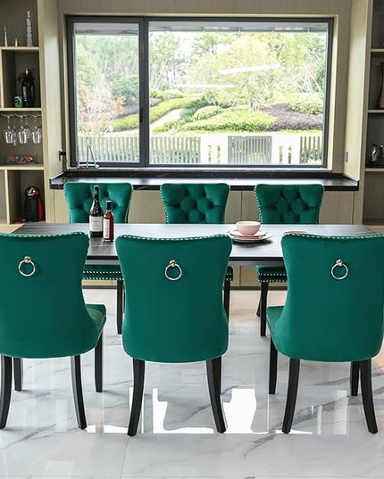 NicBex Haerin-SD-00096-LWJ Dining Chairs, 25.5"x19.7"x37.4", Green - LeafyLoom