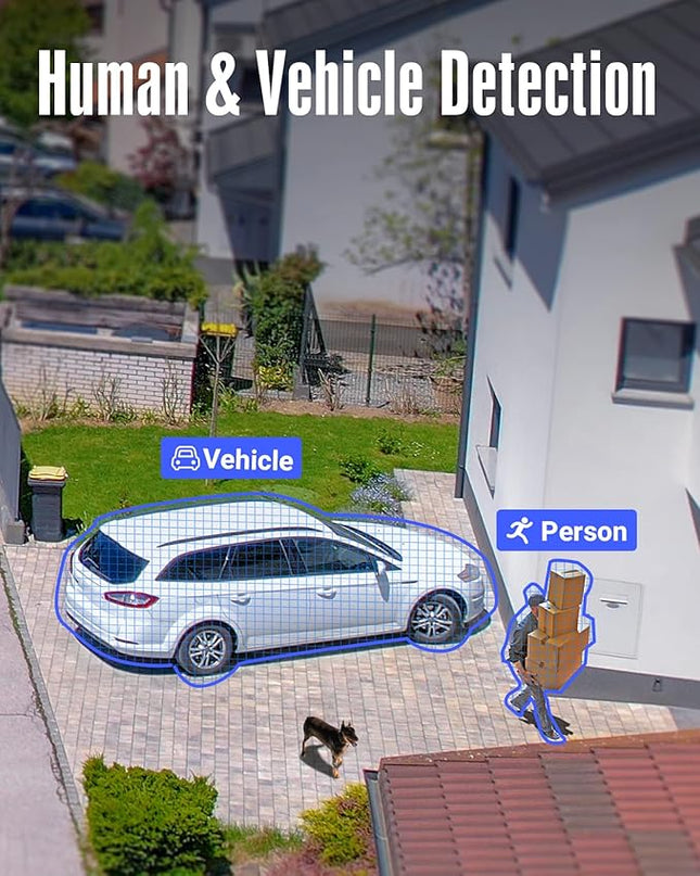 ANNKE 3K Lite H.265+ Security DVR Recorder with AI Human/Vehicle Detection, 8CH Hybrid 5-in-1 CCTV DVR for Surveillance Camera, Supports 8CH Analog and 2CH IP Cameras, Remote Access (No Hard Drive) ANNKE